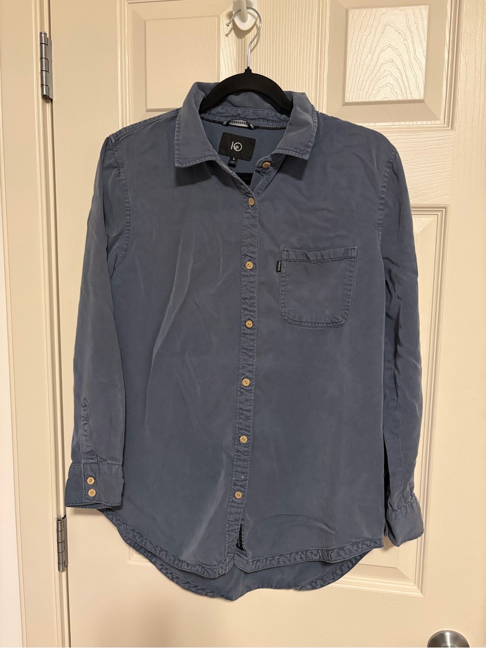 🐢 TENTREE - Blue Large Button-up - Flaw